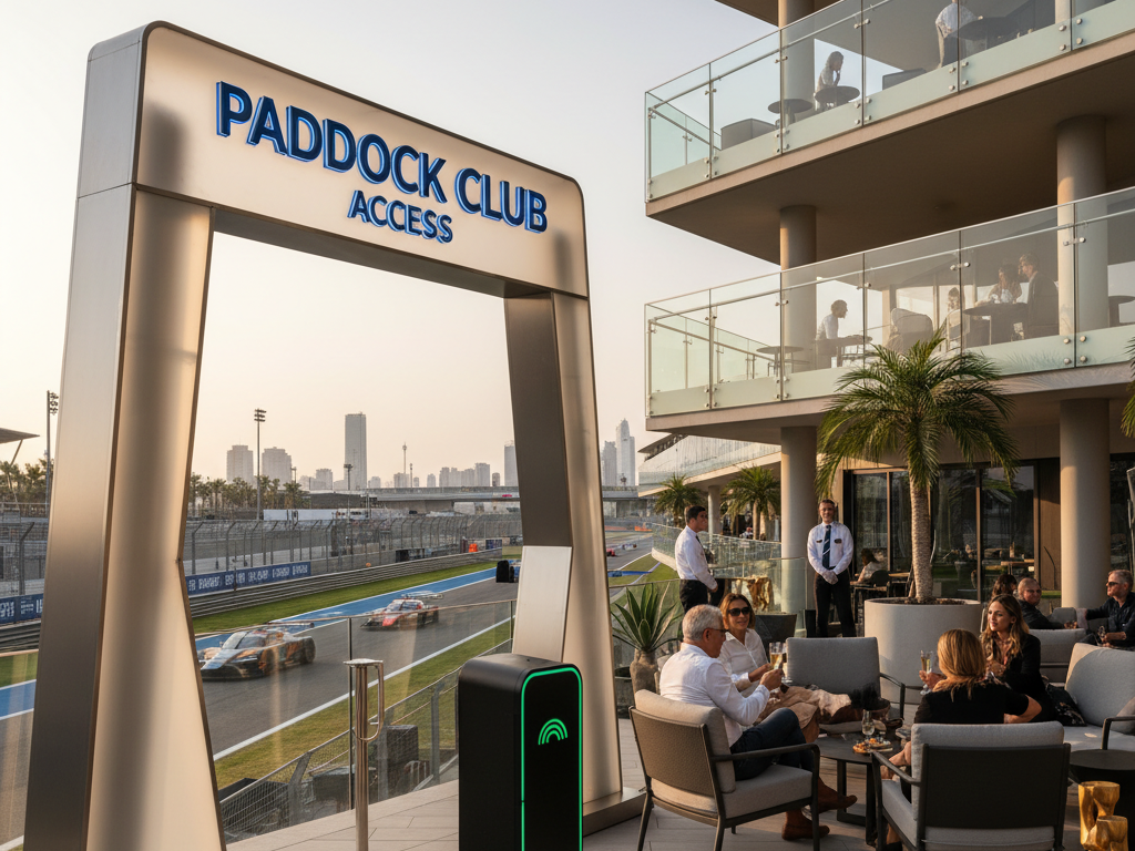 Paddock club access in the Formula 1 event